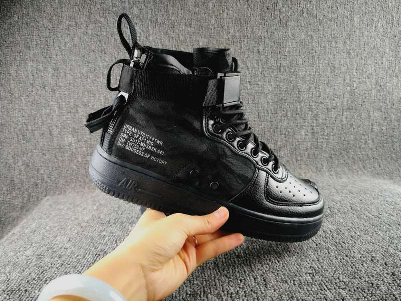 Nike Special Field SF AF1 Mid All Black Shoes - Click Image to Close